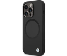 Apple iPhone 14 Pro Max BMW Signature Liquid silikoninis dėklas MagSafe (BMHMP14XSILBK2) juodos spalvos