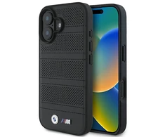 BMW M Perforated And Stitched Line MagSafe case Apple iPhone 16 - dėklas telefonui juodos spalvos