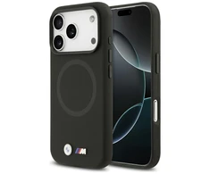 BMW M FW Metal Logo MagSafe dėklas skirtas Apple iPhone 17 Pro juodos spalvos