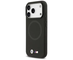 BMW M FW Metal Logo MagSafe dėklas skirtas Apple iPhone 17 Pro Max juodos spalvos