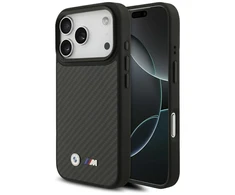 BMW M Kevlar Matt MagSafe dėklas skirtas Apple iPhone 17 Pro juodos spalvos