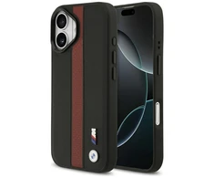 BMW M Perskirtasated Stripe Logo MagSafe dėklas skirtas Apple iPhone 17 raudonos spalvos