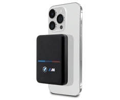BMW Powerbank indukcinis BMPBMS5K22PGVK 15W 5000mAh + kabelis juodos spalvos M Collection MagSafe