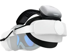 BoboVR P4U galvos laikiklis su baterija, skirtas PICO 4 Ultra ir Ultra Enterprise – balta ir juoda