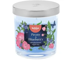 Žvakė, aromatinė Bolsius Bijūnų ir mėlynių, 25 h, 10 cm