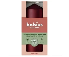 Bolsius Candle cylinder Ø120x58mm metallic red