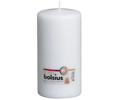 Žvakė, cilindrinė Bolsius balta, 20 cm,⌀9.8 cm
