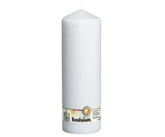 Bolsius Candle cylinder Ø300x98mm baltas