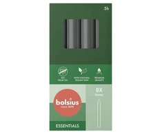 Bolsius Table candles 8pcs. in a box 170/20mm pilka