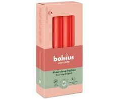 Bolsius Table candles 8pcs. in a box 170/20mm red