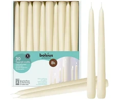 Bolsius Table candles Professional 30pcs in a box 250/24mm beige