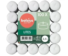 Bolsius Tealight candles 100pcs. baltas