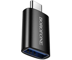 Borofone Adapteris BV26C – Type C to USB – juodos spalvos