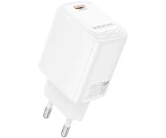 Borofone laidinis įkroviklis BN26 Fuente – Type C – PD 20W baltos spalvos