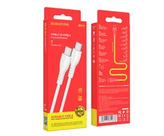 Bigbuy Accessories Borofone kabelis BX51 Triumph – Type C į Type C – 60W 1 metras baltos spalvos