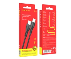 Borofone Kabelis BX51 Triumph – Type C į Type C – 60W 1 m juodos spalvos