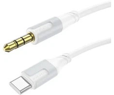 Audio kabelis Borofone BL19 USB-C to 3,5mm baltas