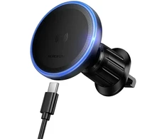 Borofone Car holder BH224 Flash magnetic with induction charging to air vent juodas