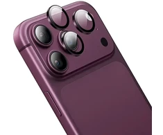 Borofone Grūdintas stiklas BF14 3D metalinis rėmelis fotoaparato objektyvui skirtas iPhone 18 Pro/18 Pro Max raudonas
