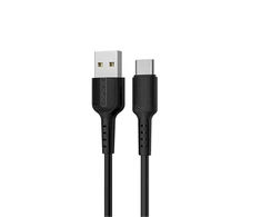 Borofone kabelis BX16 Easy – USB į Type C – 3A 1 metras juodos spalvos