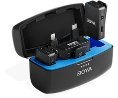 BOYA BOYAMIC 2-02 belaidžiai prisegami mikrofonai 2,4 GHz - juodi