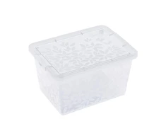 BRANQ 5,5L plastikinė dėžė su dangčiu JASMINE, juoda