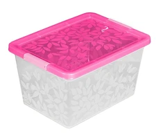 BRANQ 33L plastikinė dėžė su dangčiu JASMINE, skaidri