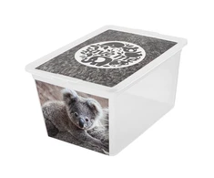 Branq Laikymo dėžė X box deco koala 30L Skaidri