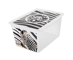 Branq Laikymo dėžė X box Deco Zebra 30L Skaidri