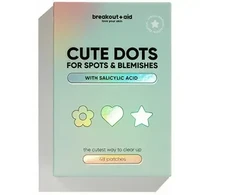 Breakoutaid „Cute Dots“ vietinio poveikio pleistrai nuo spuogų, 48 vnt.
