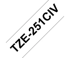Brother Spalvota juosta TZE-251CIV / TZE251CIV juoda, balta, 20 vnt. paketas