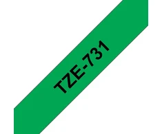 Brother Spalvota juosta TZE-731 / TZE731 juoda, žalia