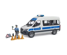 Bruder Mercedes-Benz policijos sprinter rinkinys su figūra ir šviesos/garso moduliu