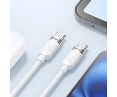 BWOO 65W cable USB-C - USB-C 1m baltas