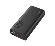 BWOO Power bank 22,5W, 20000 mAh su wyświetlaczem LCD, juoda