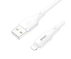 BWOO 3A silicone cable X329C USB - USB-C 1m baltas