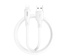 BWOO 3A silicone cable X329C USB - USB-C 1m baltas