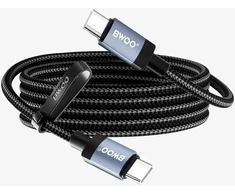 BWOO BO-X401CC braided cable USB-C - USB-C 1m PD 65W juodas