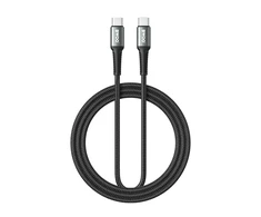 BWOO Braided Cable USB-C - USB-C 2m 60W juodas