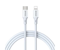 BWOO Cable USB-C - Lightning 2m 27W ABS + TPE baltas