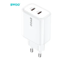 BWOO CDA206 PD 35W sieninis įkroviklis su 1 USB-C prievadu, baltas