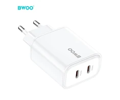 BWOO CDA206 PD 35W sieninis įkroviklis su 1 USB-C prievadu, baltas