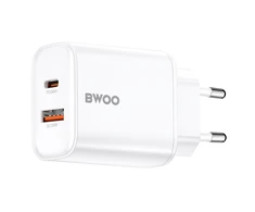 Įkroviklis Bwoo (CDA207) (1xUSB-C; 1xUSB 36W) baltas