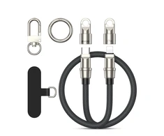 BWOO USB-C - USB-C 0,3 m 60 W virvelės laidas su dirželiu
