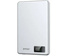 BWOO P75 išorinis akumuliatorius | 5 000 mAh | 20 W | PD | USB-C, MagSafe | LED ekranas | juodas