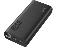 BWOO nešiojamas įkroviklis | 20 000 mAh | 22,5 W | USB-A, USB-C | LED ekranas | juodas