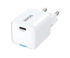 BWOO GaN PD sieninis įkroviklis 1x USB-C prievadas 1A 30W, baltas