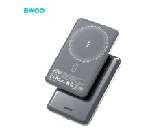 BWOO PD 20W 10000 mAh Power Bank With Usb-C Cable and Ekranas P80 juodas