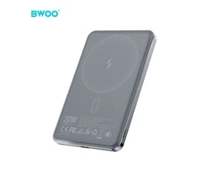 BWOO PD 20W 10000 mAh Power Bank With Usb-C Cable and Ekranas P80 juodas