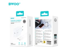Telforceone BWOO wall charger CDA233 PD 20W 1x USB-C with USB-C - USB-C cable baltas